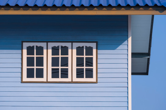 kombinasi cat rumah warna biru muda