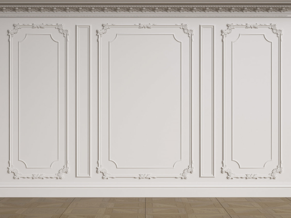 wall moulding ruang tamu kecil